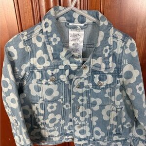 Disney Light Blue Floral Denim Jean Jacket for Kids